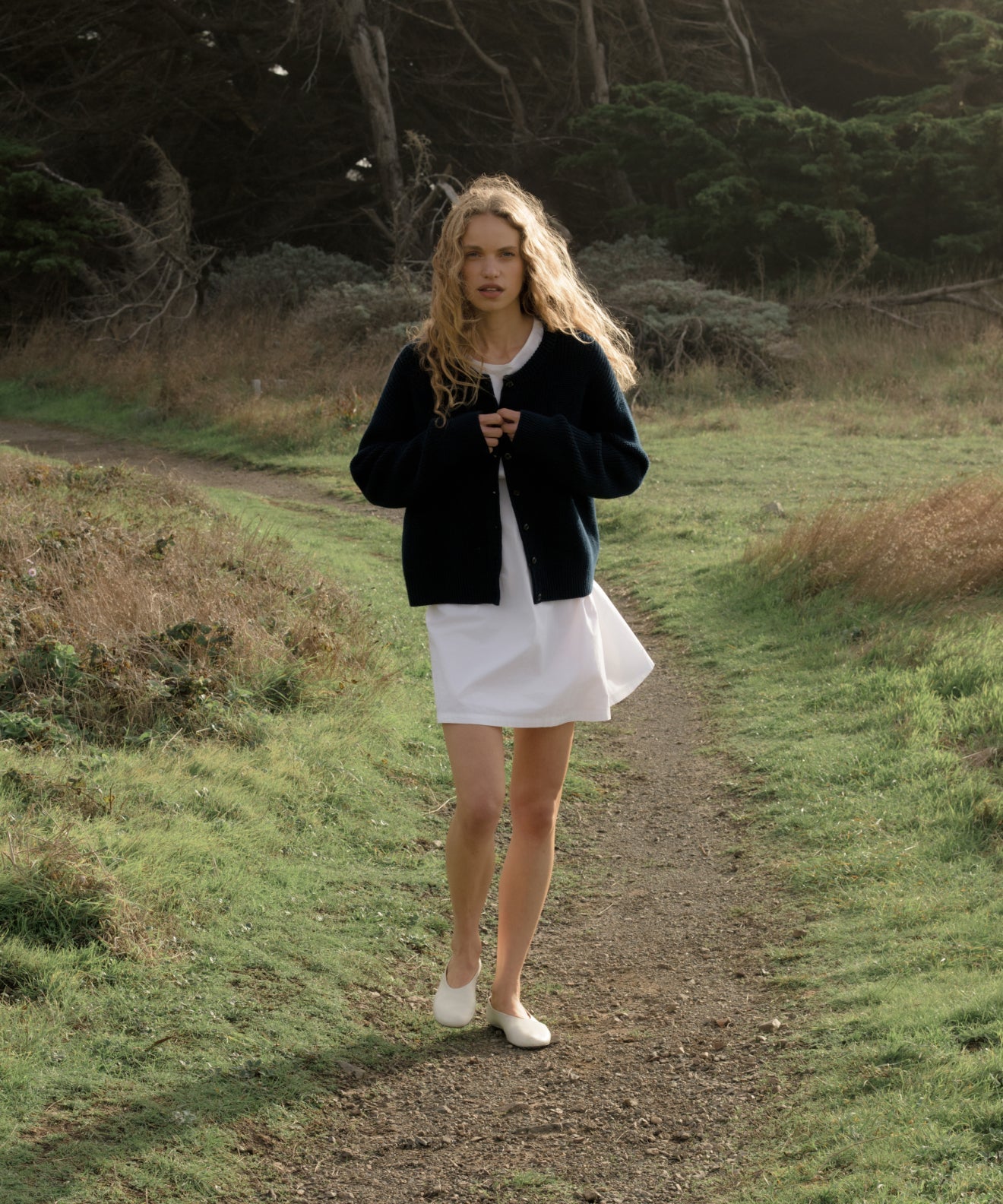 Cotton Hayes Crewneck Cardigan